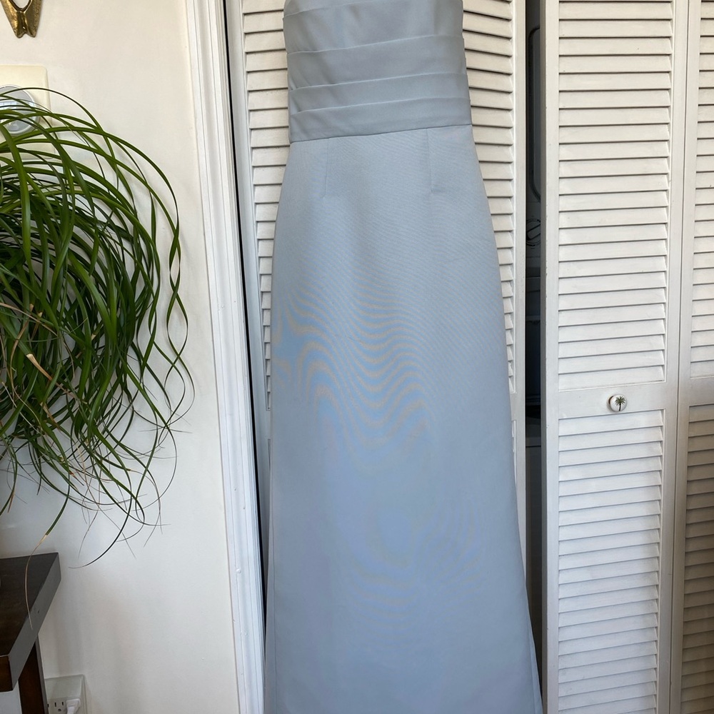 Amsale Sonia Bridesmaids Dress in Ice Blue - Picture 4 of 6